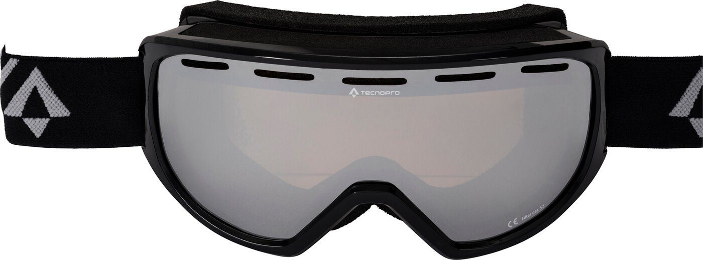 TECNOPRO Skibrille Plus DARK BLACK/GREY Pulse Ski-Brille 2.0
