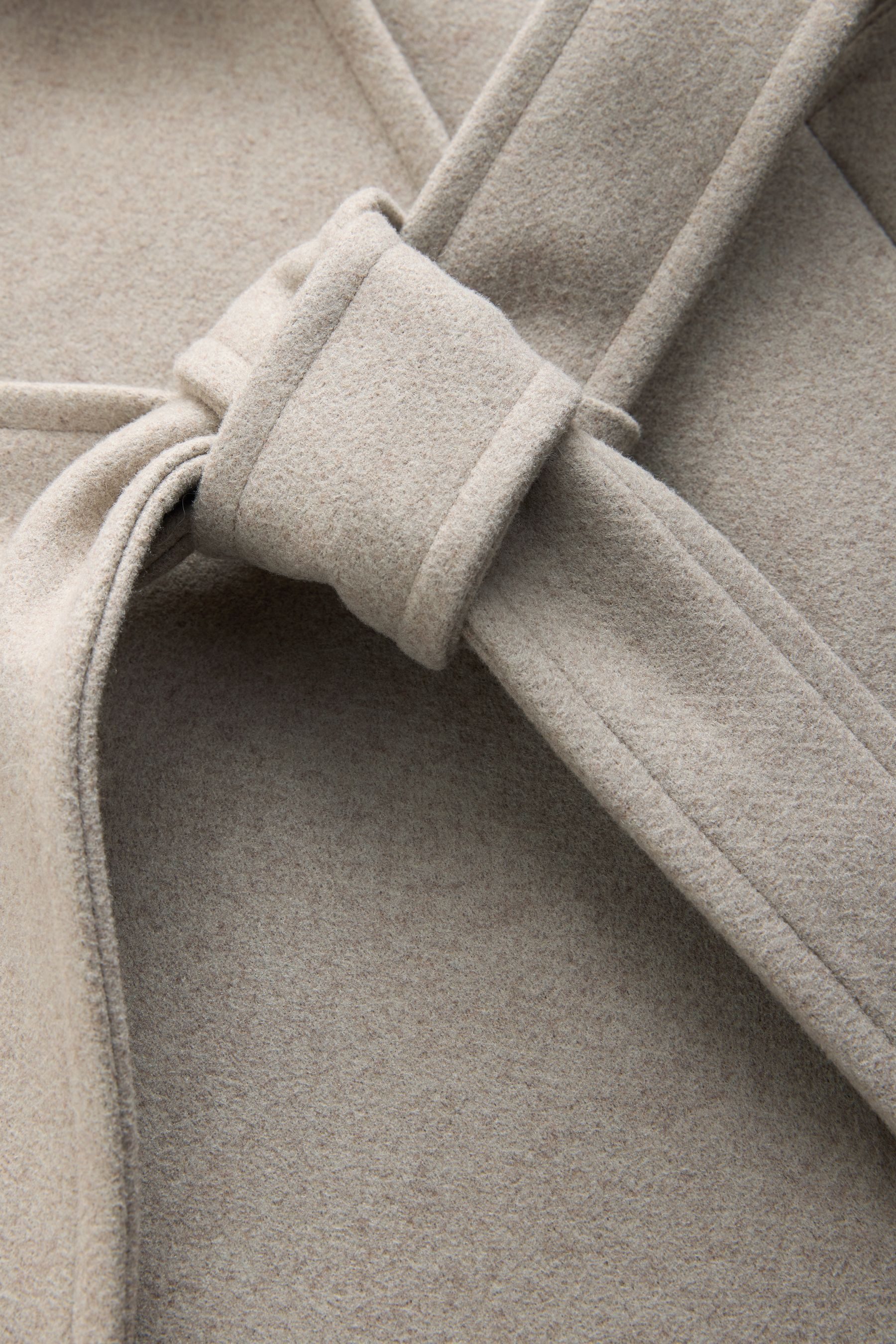 Next Fellimitatmantel Mantel mit Gürtel und abnehmbaren Kunstfellkragen (1-tlg)