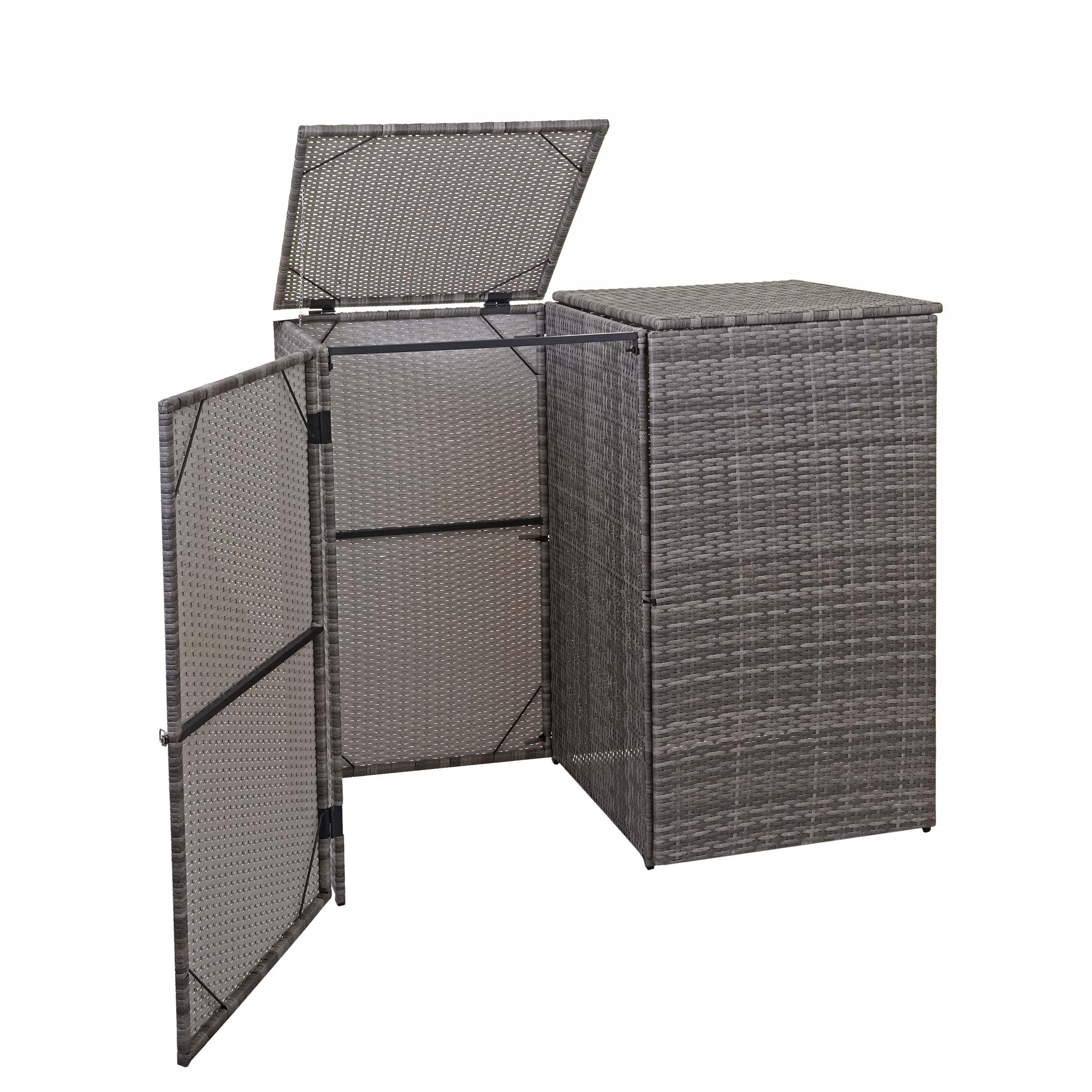 MCW Mülltrennsystem MCW-E25-2x1, Deckel und Tür separat zu öffnen, Trennwand zwischen Mülltonnenfächern