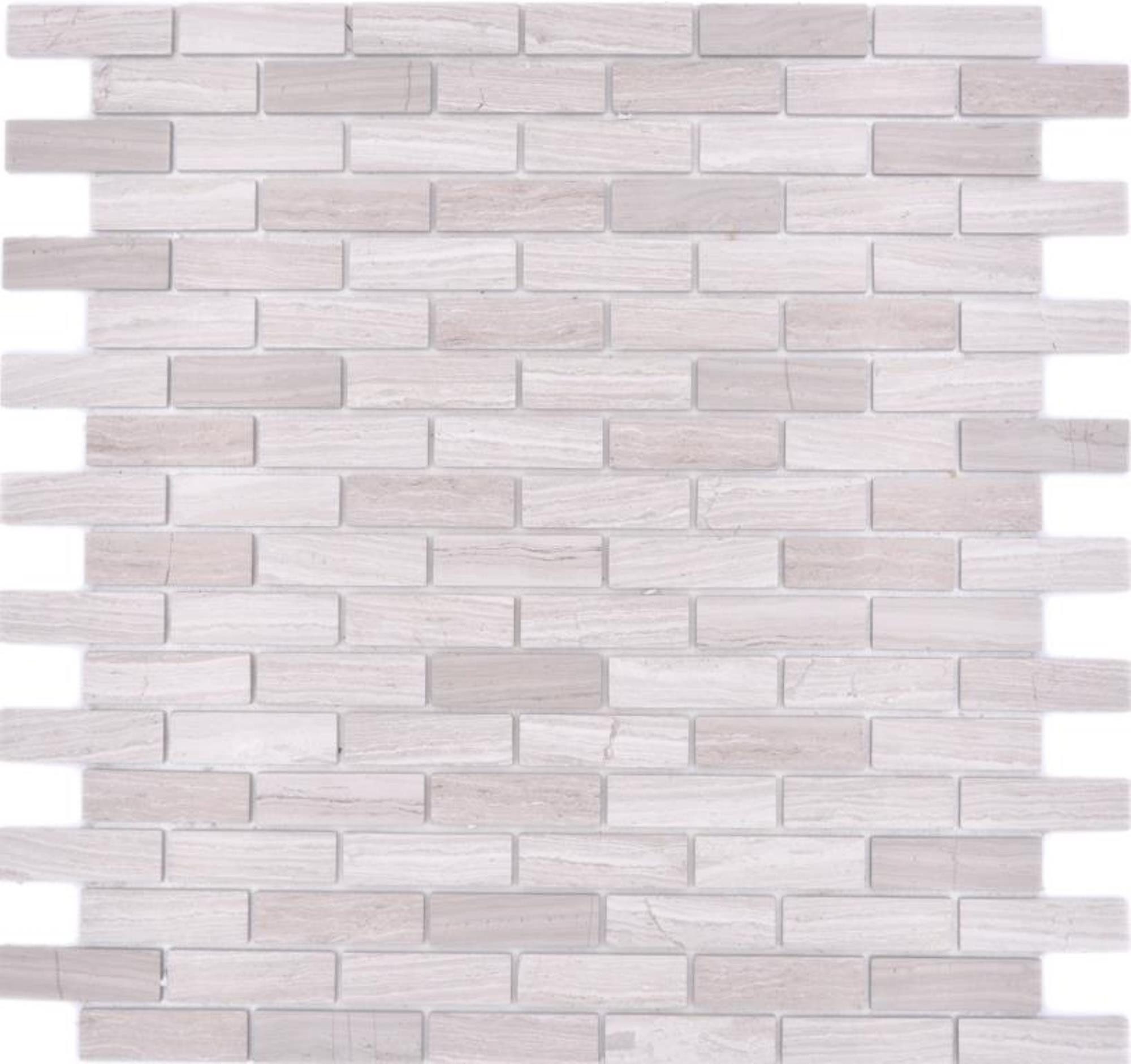 Mosani Aluminiun Metall Mosaikfliesen Selbst­kle­bende Naturstein Fliesen Marmor Mosaik, Grau/ Weiss, 0,09 m², Spritzwasserbereich geeignet, Küchenrückwand Spritzschutz