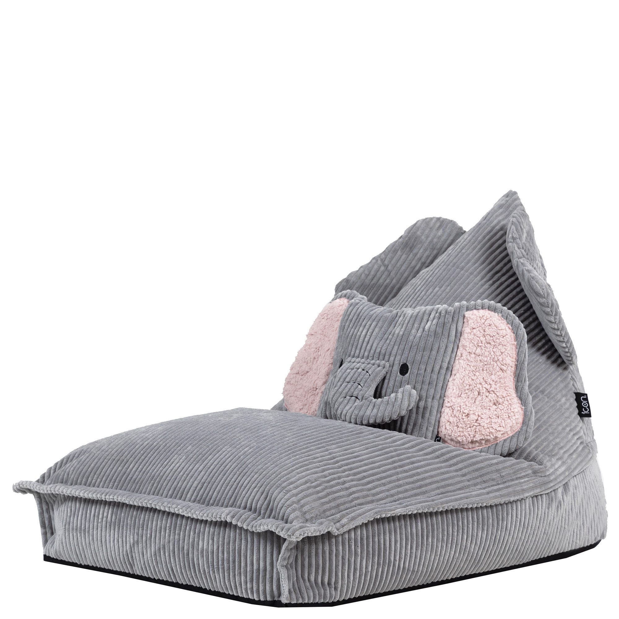 icon Sitzsack Kinder Animalfreunde mit Kissen aus Cord, 72x102x66cm, Made in Germany, für Kinderzimmer