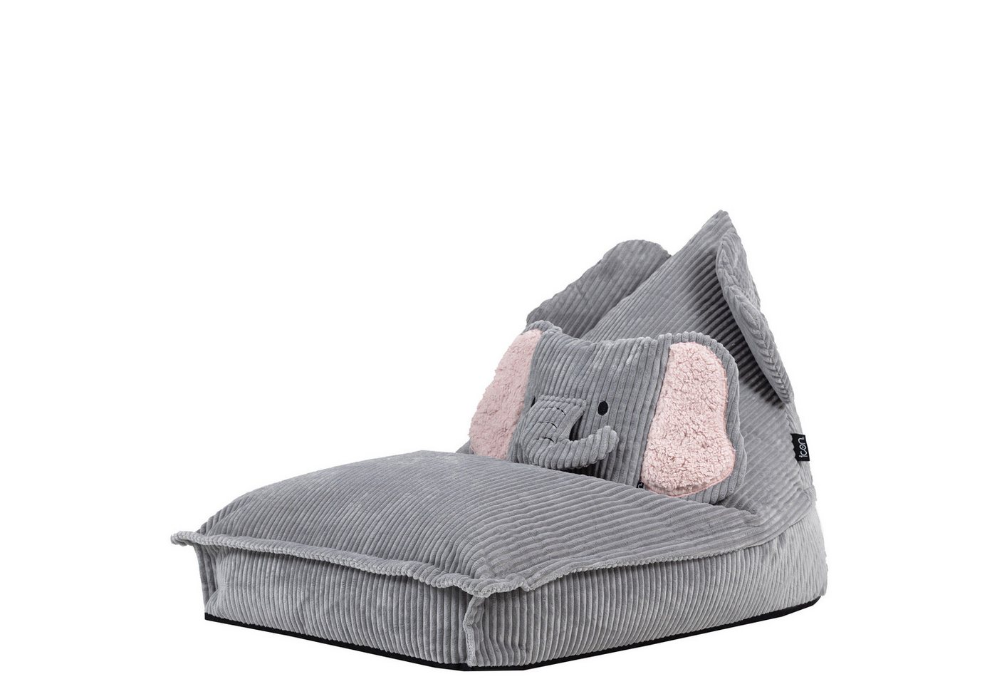icon Sitzsack Kinder Animalfreunde mit Kissen aus Cord, 72x102x66cm, Made in Germany, für Kinderzimmer