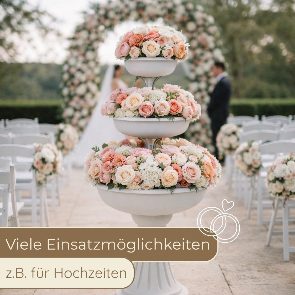 GarPet Pflanzschale Blumenständer mit 3 Schalen Pflanzturm Pflanzsäule Blumenständer Hoch – Bild 5 von 5