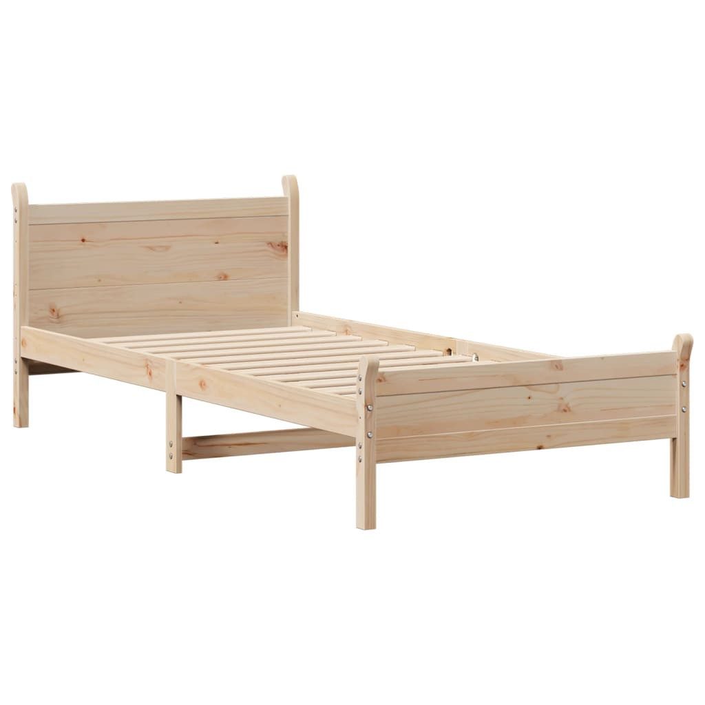 vidaXL Bett Massivholzbett ohne Matratze 75x190 günstig online kaufen