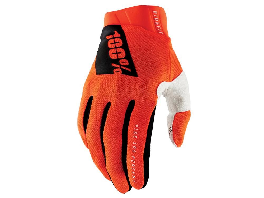 100% Fahrradhandschuhe 100% Ridefit Gloves XL fluo orange - leichter MTB-Handschuh mit Top-Gr