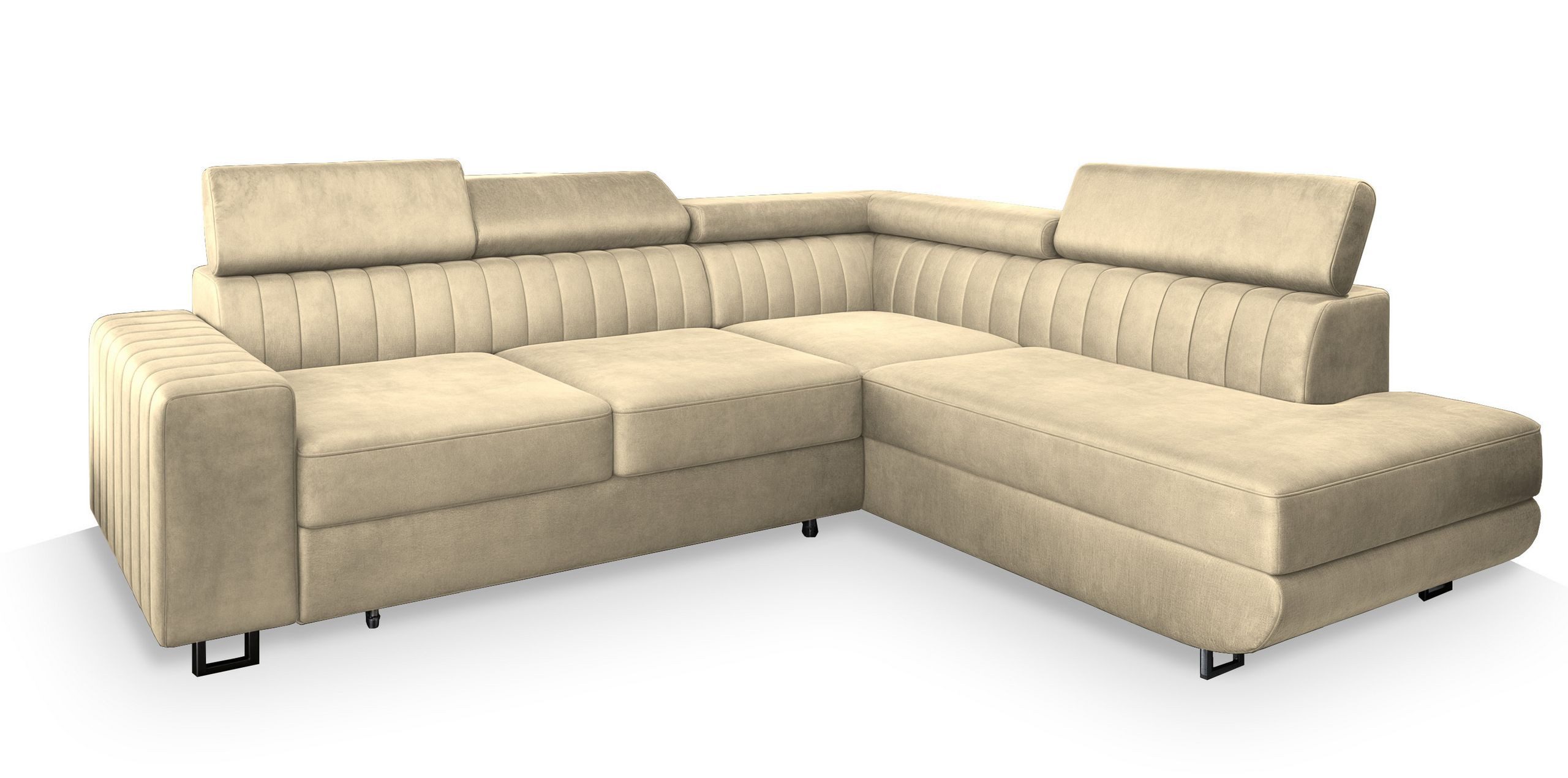 Masseno Ecksofa NOLA mit Schlaffunktion L-Form, Sofa mit Bettkasten günstig online kaufen