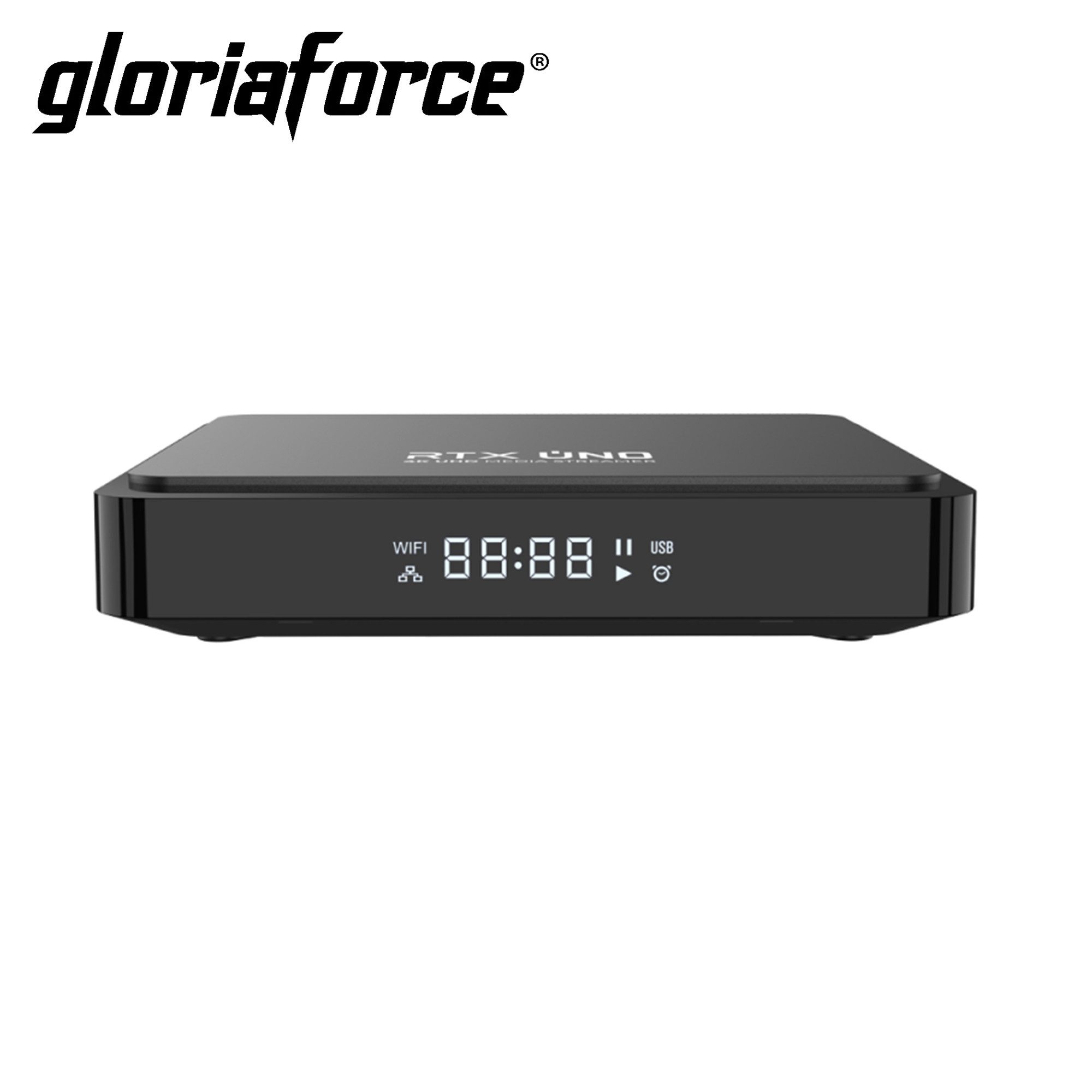 Gloriaforce Streaming-Box RTX Uno 4K Android 11 Box 2GB RAM,16 GB ROM, Fernbedienung, HDMI, Media-Player, Wi-Fi, Display, 4K, HDTV / 4k / UHD