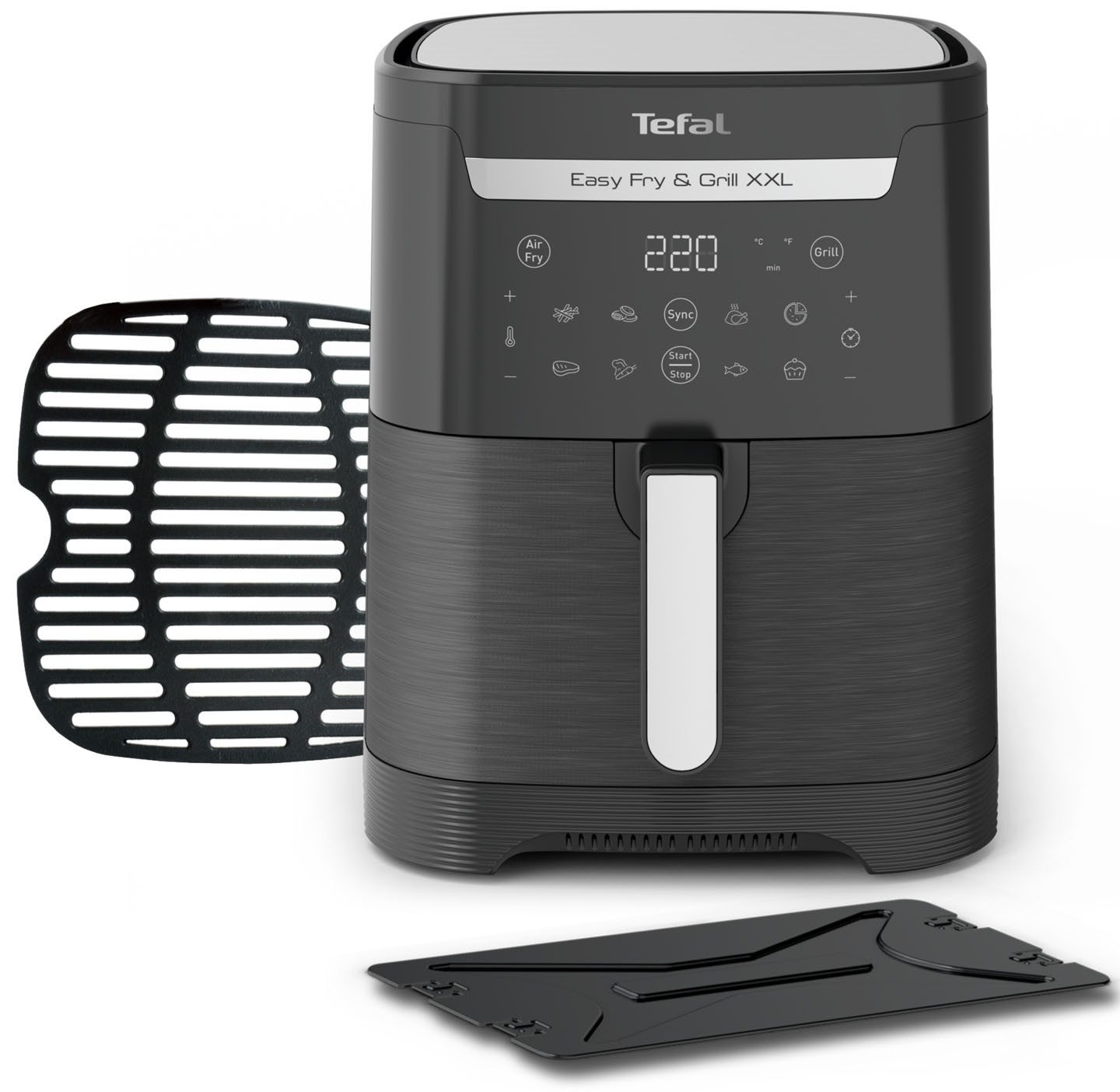 Tefal Heißluftfritteuse Easy Fry & Grill EY8014 XXL, 2-in-1 Heissluftfritteuse & Grill, 8 Programme, 1830 W, XXL-Fassungsvermögen oder 2 separate Zonen, Flexcook-Trennwand