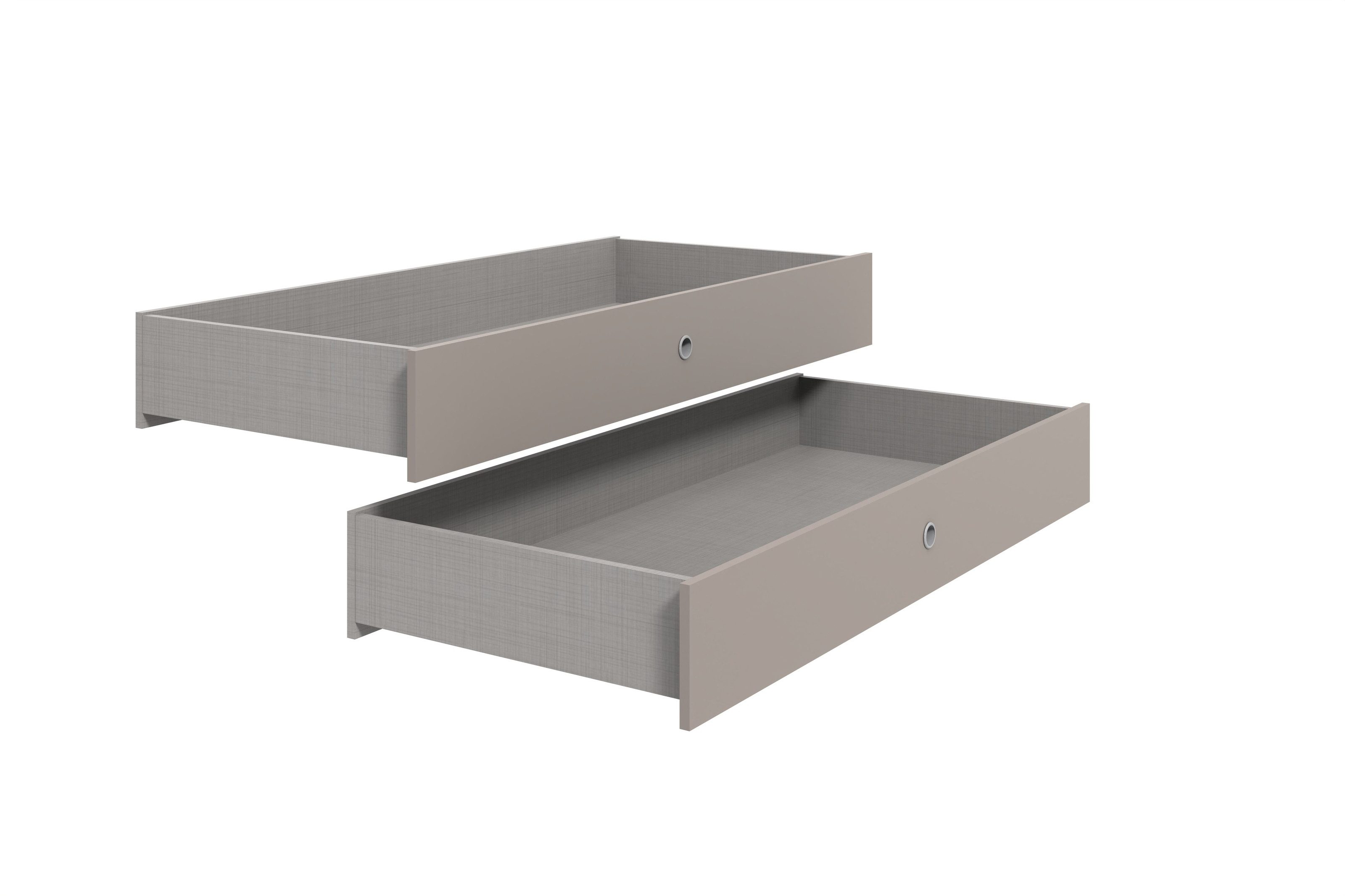 Wimex Bettschubkasten (2er-Set) in SAHARAGRAU - 137x19x116 (BxHxT) (2er-Set)