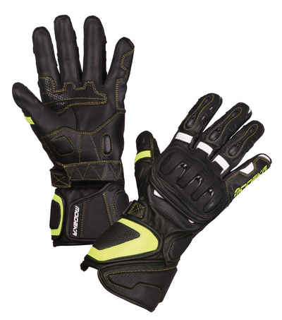 Modeka Motorradhandschuhe Modeka Handschuh Daren schwarz-weiß-neon gelb