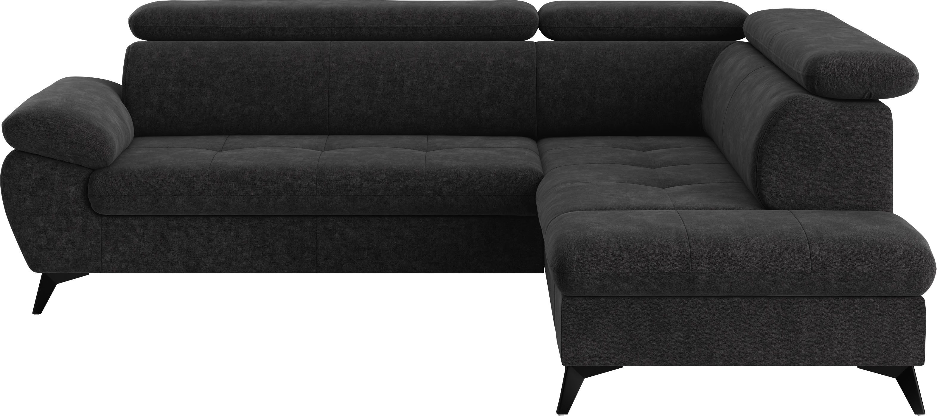 COTTA Ecksofa Hudson L-Form, mit Kopfteilverstellung, günstig online kaufen