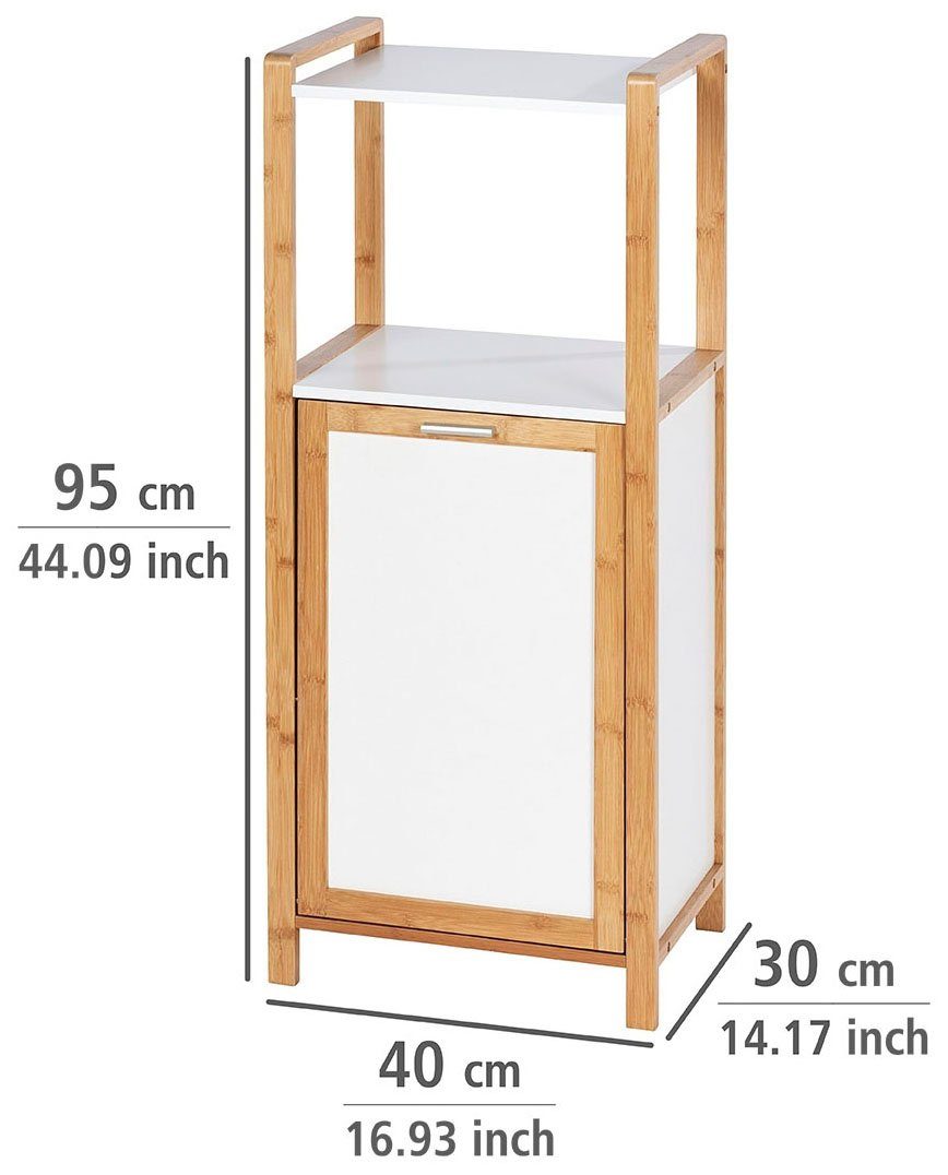 WENKO Wäschesammler integriertem Finja, & 2 Ablageregal Ablagen