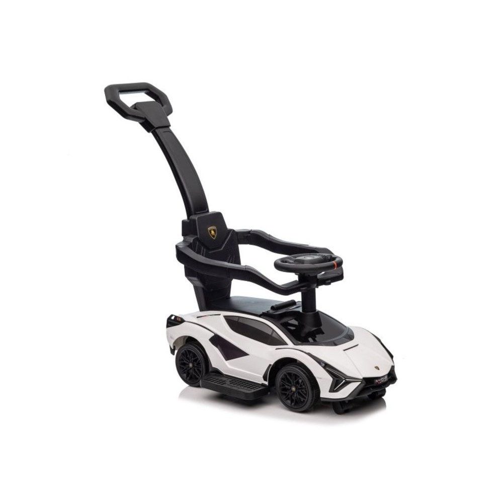 LEAN TOYS Spiel Rutschauto Schiebeauto Lauflernwagen, Rutschauto mit Schiebestange, Schiebestange, Schutzbügel, Fußstütze