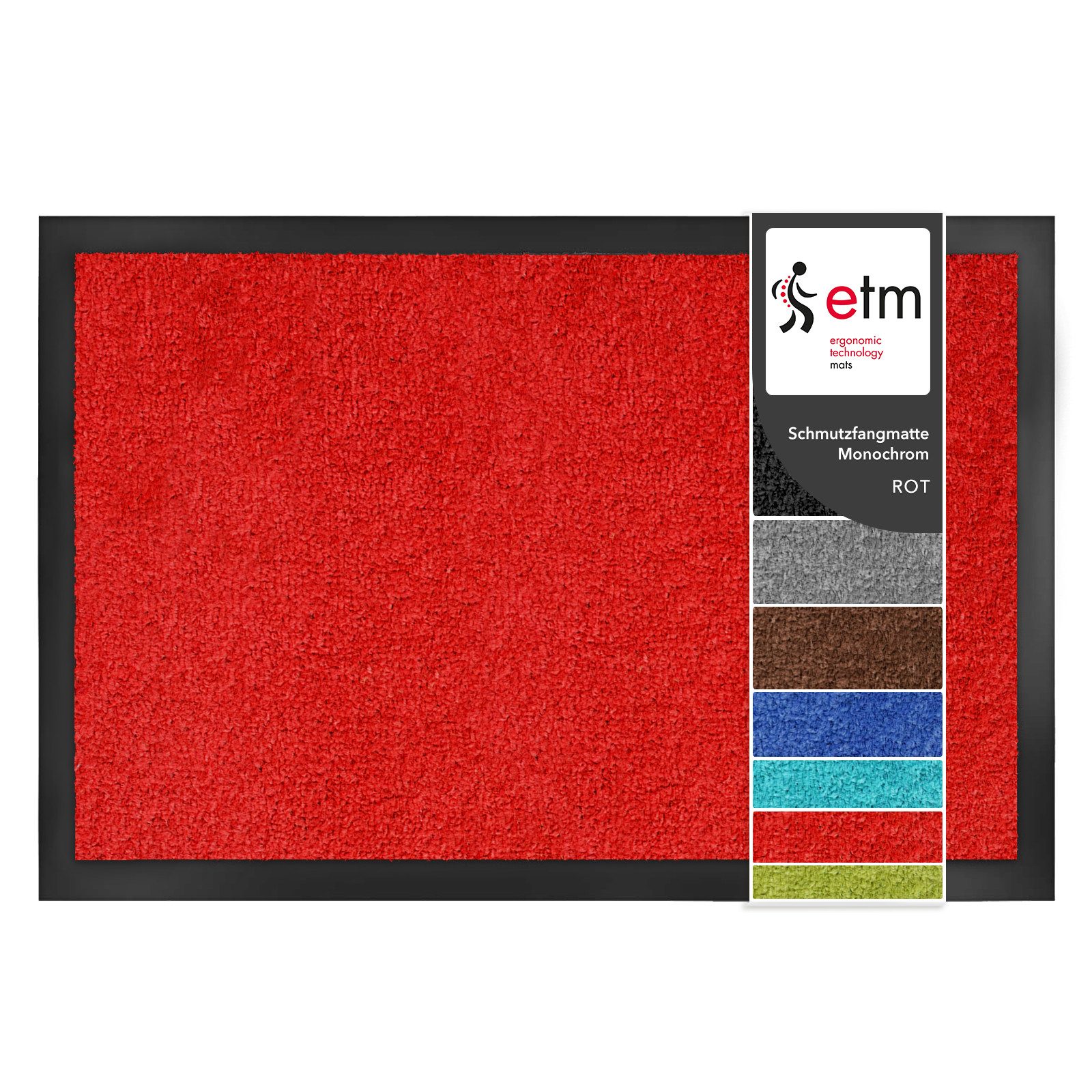 Floordirekt Fußmatte Monochrom, Rutschfeste Schmutzfangmatte Indoor, 30°C M günstig online kaufen