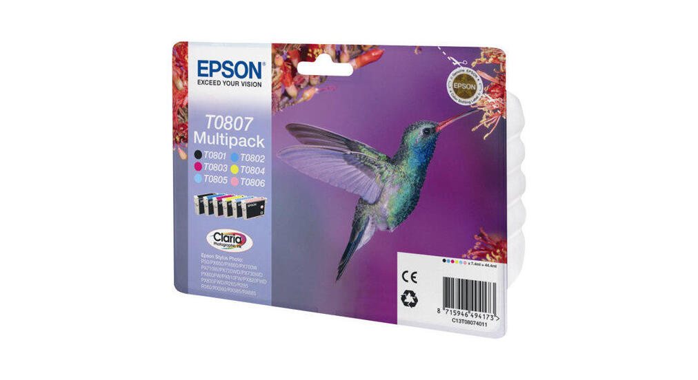 Thumbnail - Epson Epson T0807 Kolibri Druckerpatronen 6er Multipack Tintenpatrone