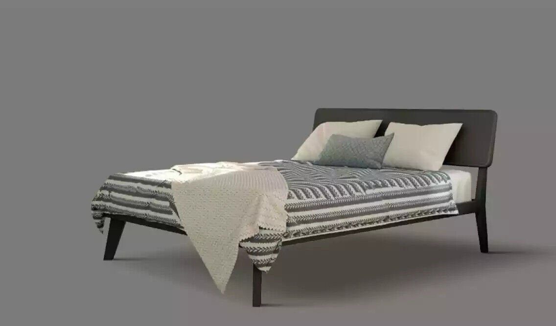 JVmoebel Bett Schlafzimmer Bett Modern stilvolles Modern Bett moderne graue Betten, Made in Italy