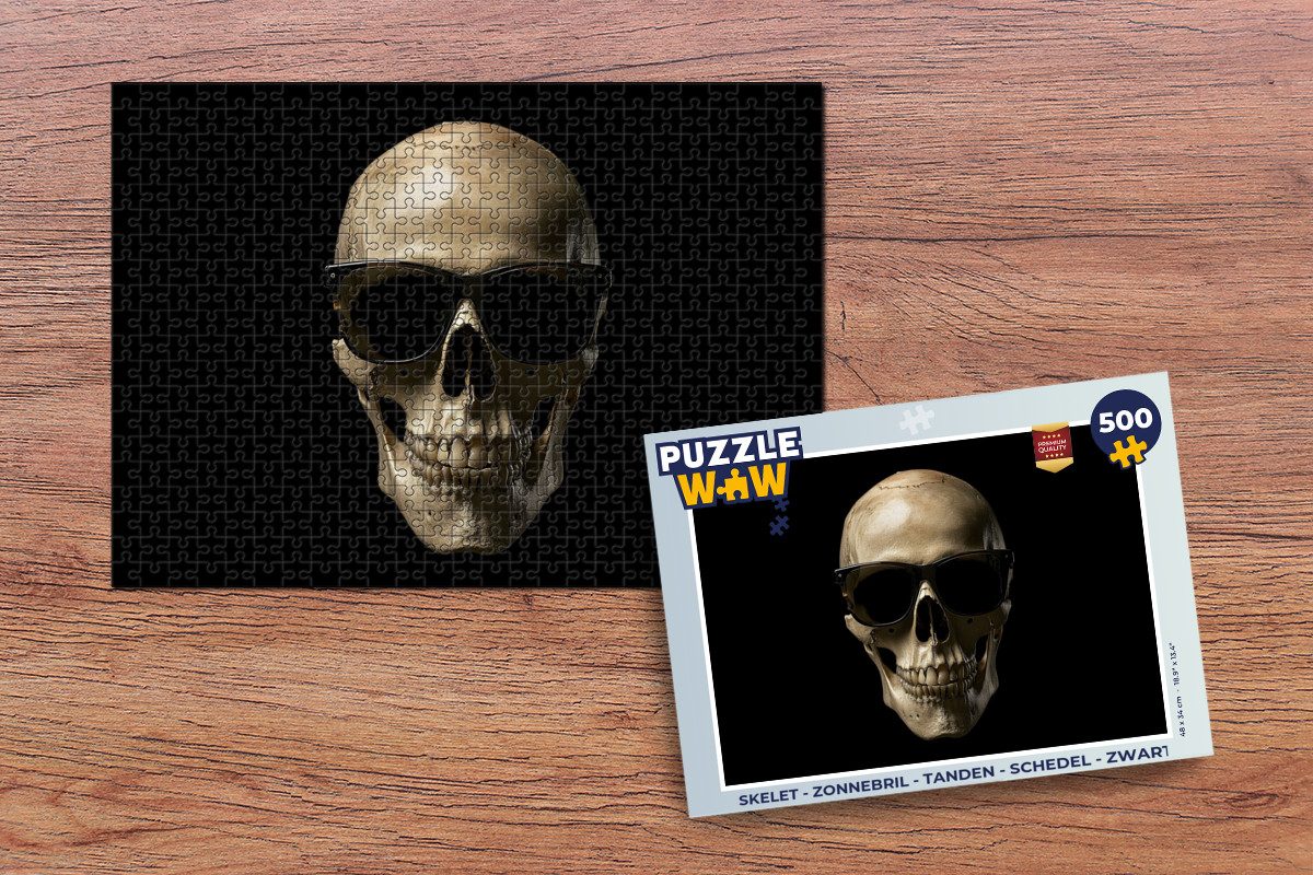 MuchoWow Puzzle Skelett - Sonnenbrille - günstig online kaufen