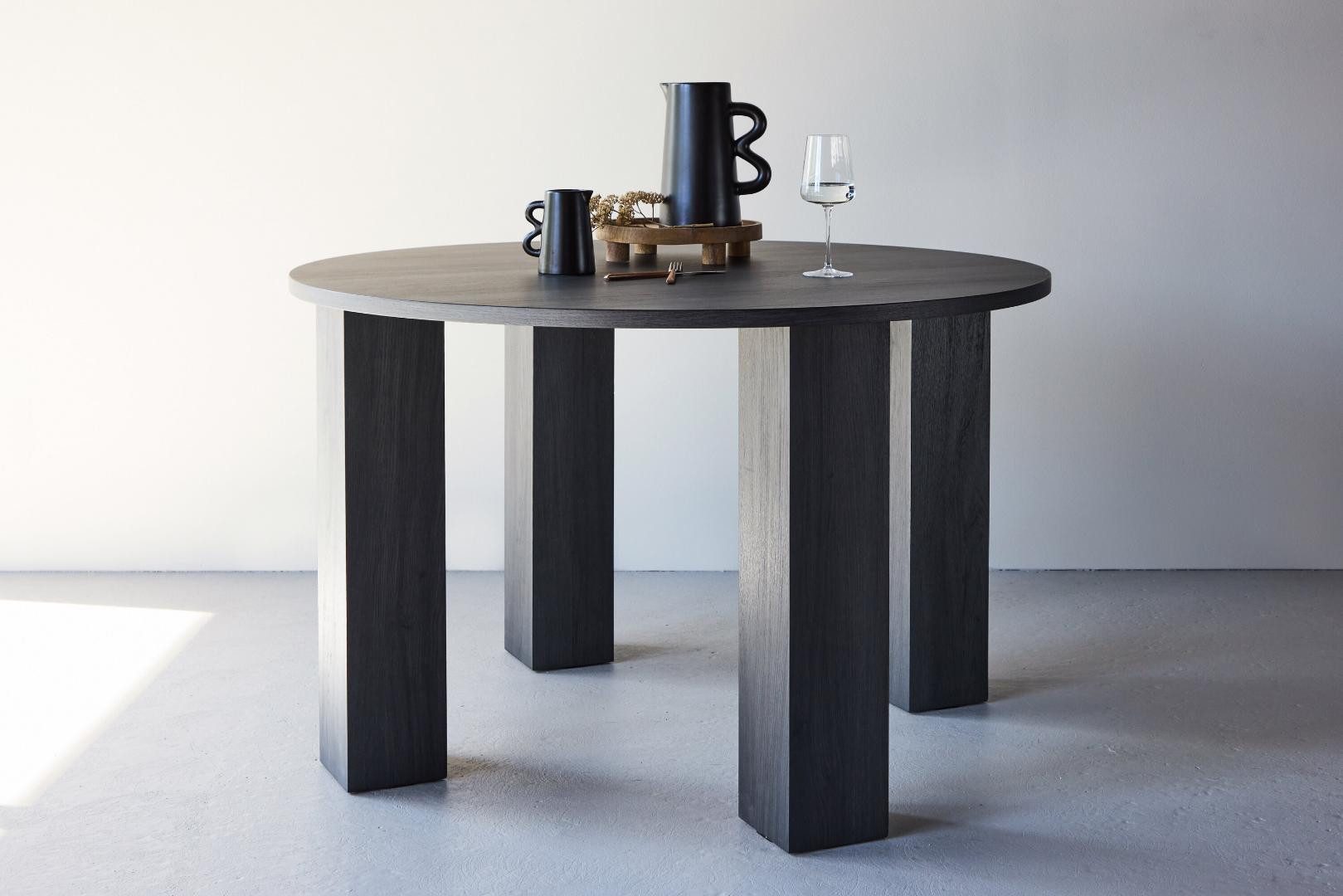 Venture Home Esstisch Juno Esstisch Ø120cm schwarz.