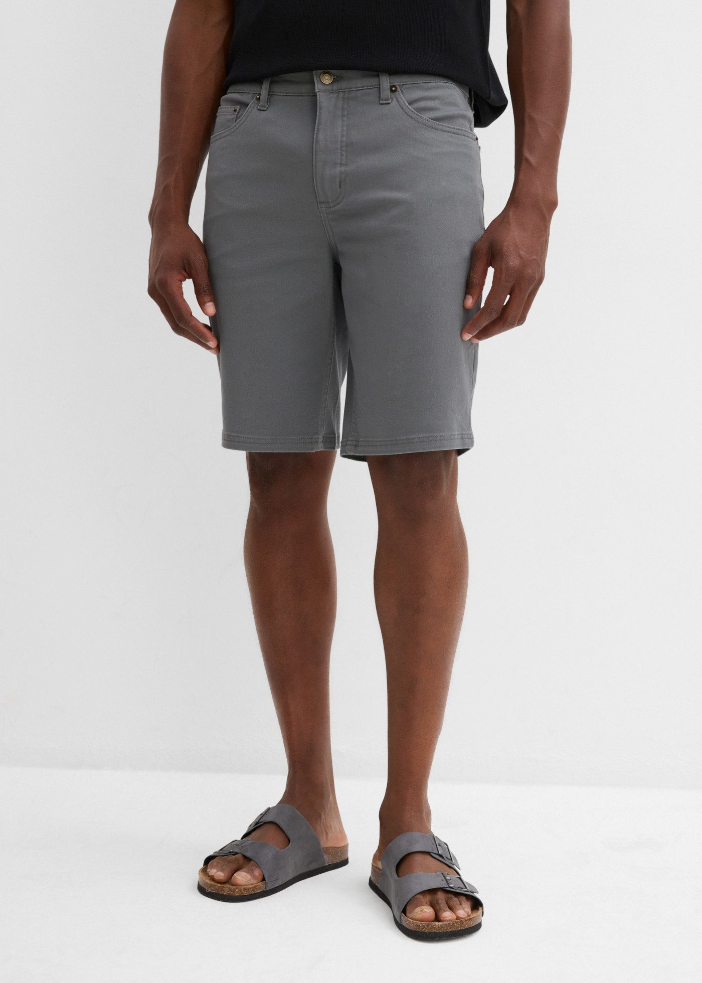 bonprix Bermudas aus Baumwolle mit Elasthan, mit Stretchanteil, erhöhter Bund
