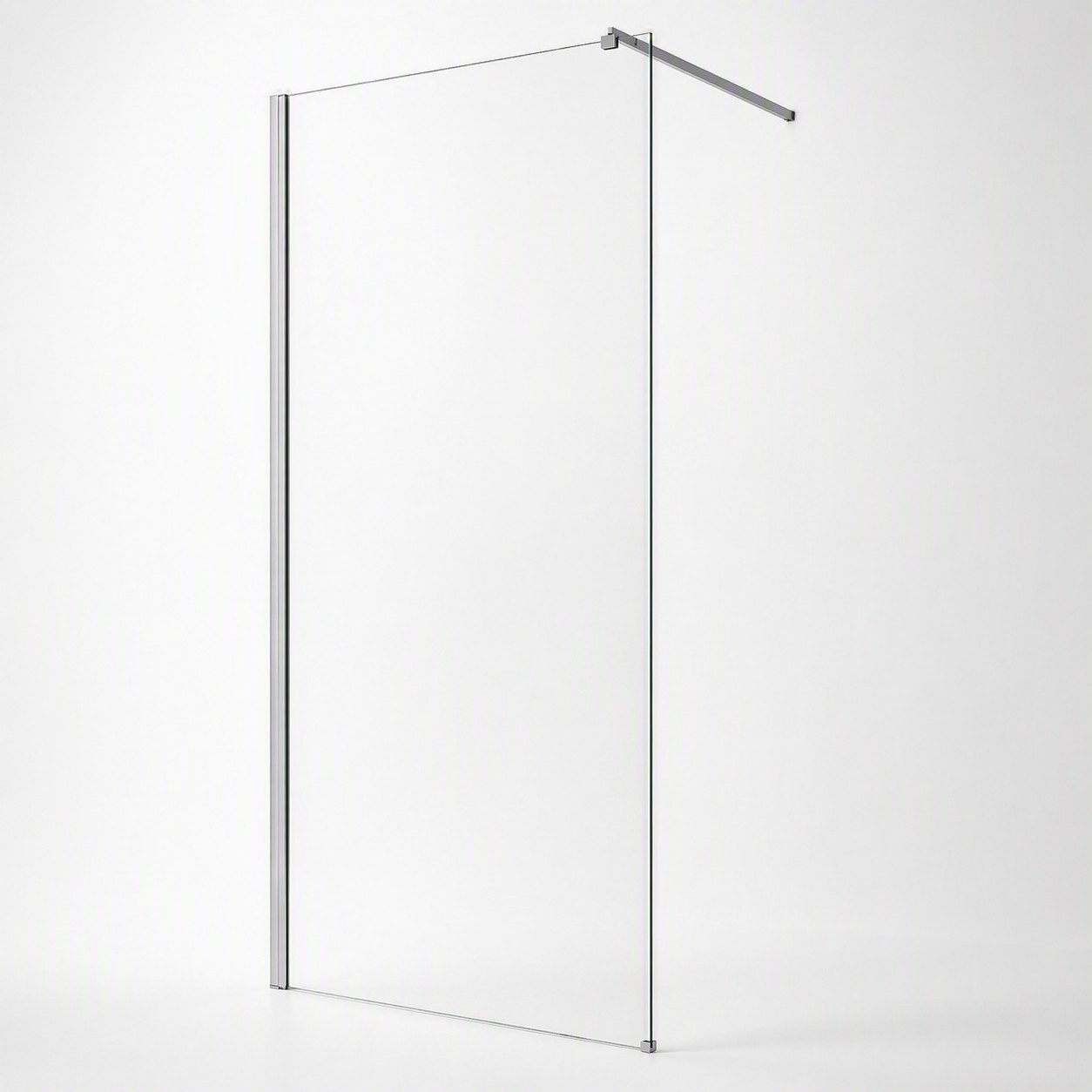 welltime Walk-in-Dusche Tropea, Einscheibensicherheitsglas, (1 tlg), 8mm ESG und Antikalkversiegelung, Extra Dick, Extra Hoch