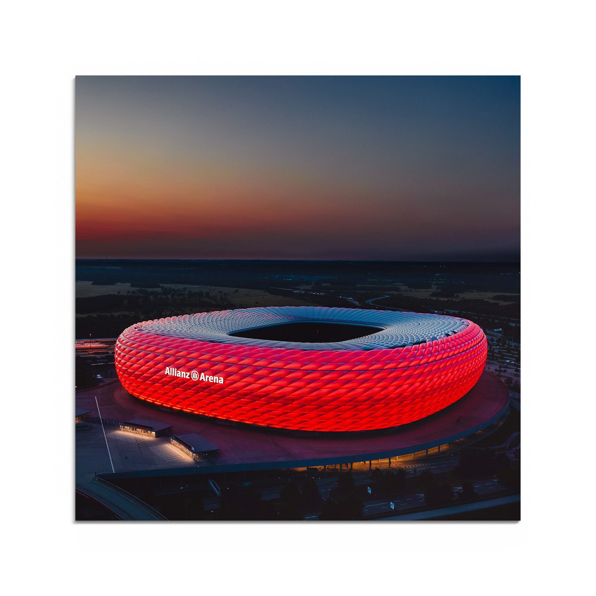 DEQORI Metallbild 'Allianz Arena, München', Alu Dibond Bild Aluminium Aluve günstig online kaufen