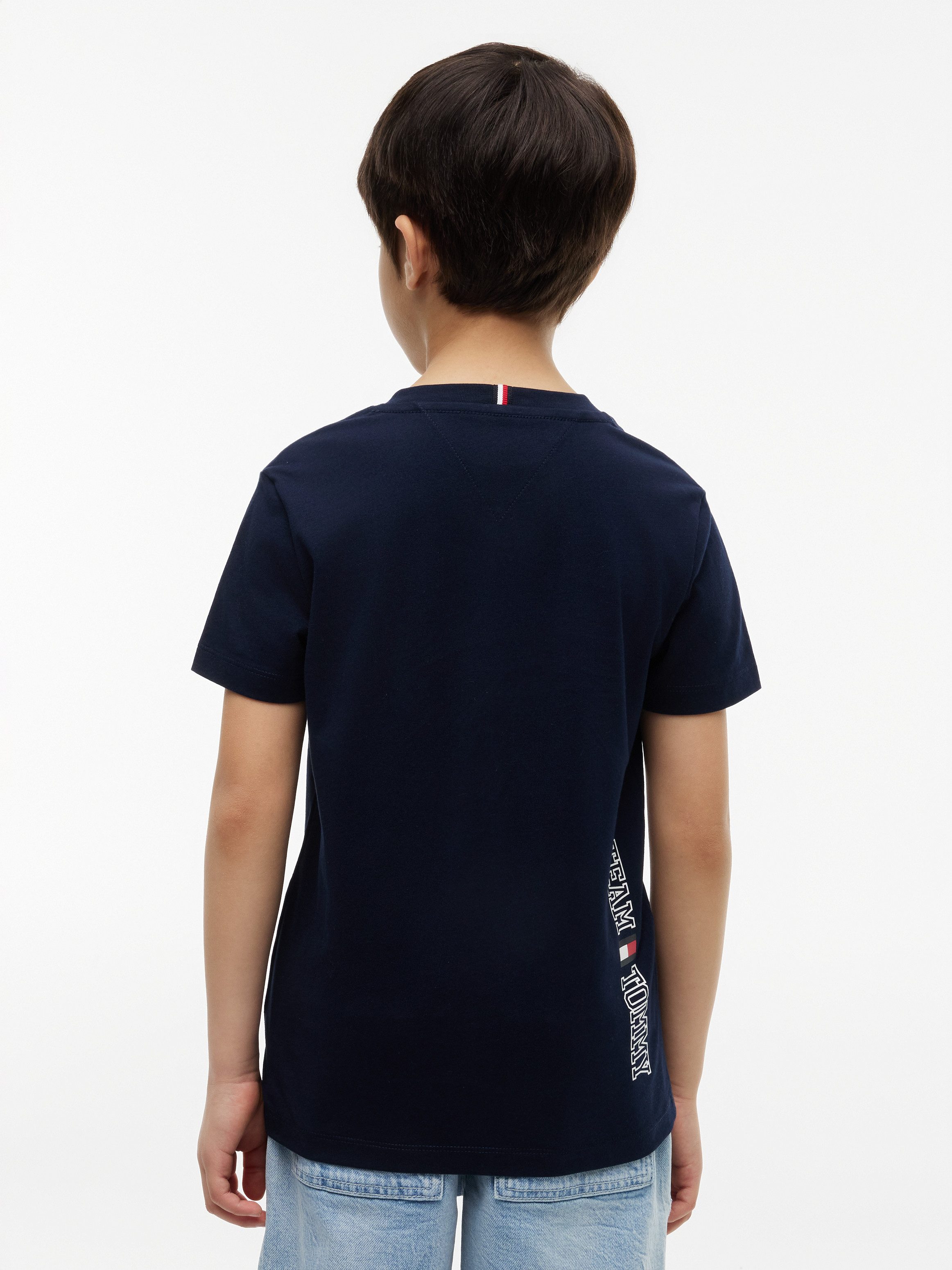 Tommy Hilfiger T-Shirt Rundhalsausschnitt, Regular Fit, Kinder bis 16 Jahre, reine Baumwolle