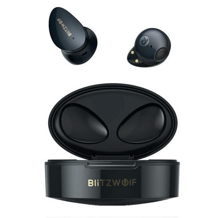 BLiTZWOLF TWS BlitzWolf BW-FPE2 Bluetooth 5.0 Kopfhörer AAC IPX4 (Schwarz) Kopfhörer (siehe Produktbeschreibung siehe Produktbeschreibung)