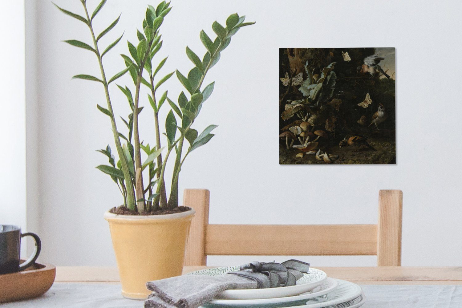 Bilder und von für - Tiere Pflanzen Schlafzimmer Gemälde Wohnzimmer Leinwand OneMillionCanvasses® (1 Melchior Leinwandbild d'Hondecoeter, St),