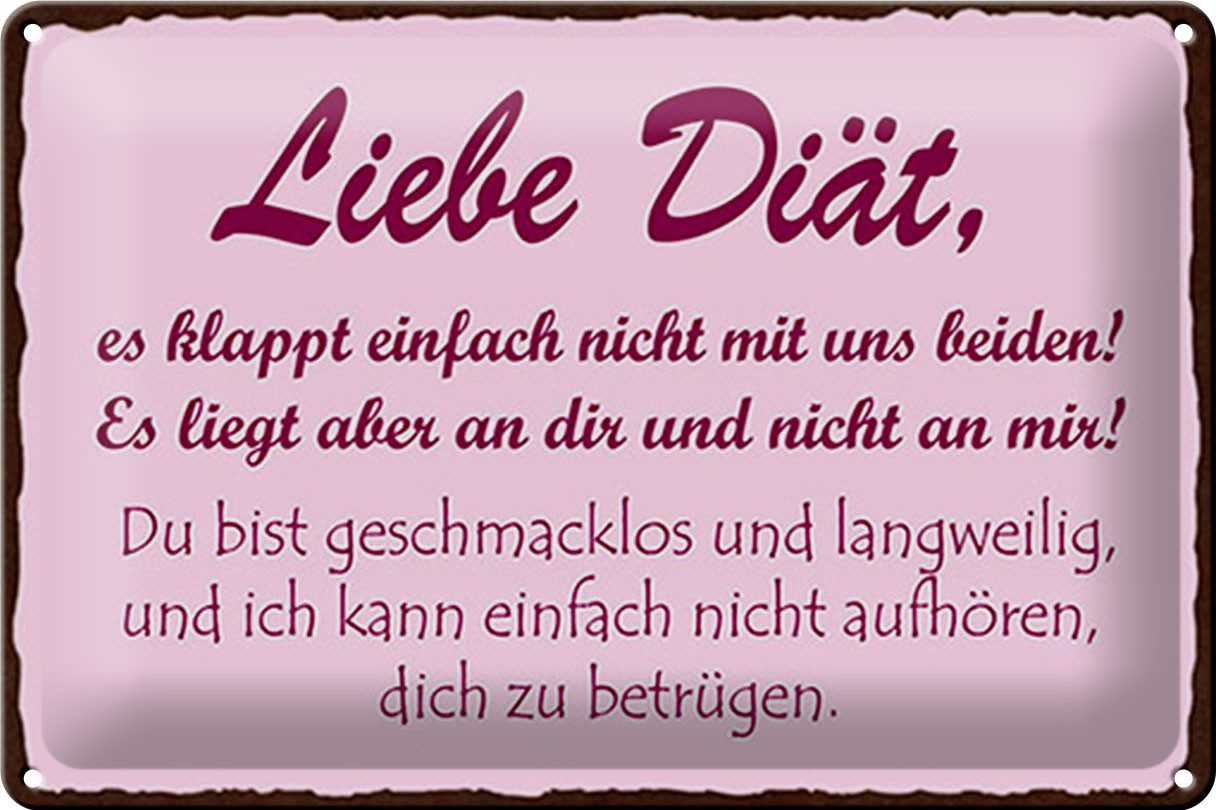 Hebold Metallschild Schild Blech 30x20cm Made in Germany Spruch