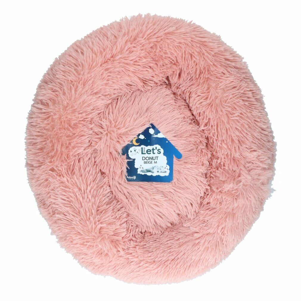 Let's Bands Tierbett Sleep Donut 50 cm Beige Rosa
