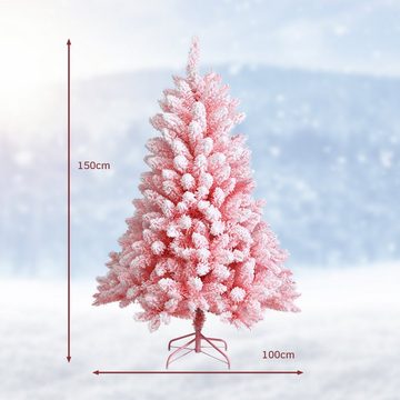 COSTWAY Künstlicher Weihnachtsbaum, 150cm, mit 680 Zweigen & Metallständer