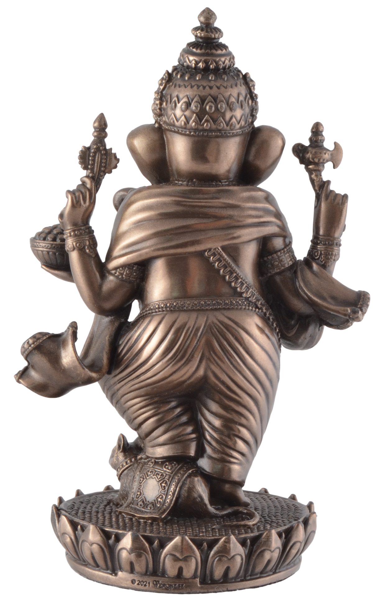Hand by LxBxH: - direct Dekofigur Lotusblüte Veronese, von auf Gott ca. bronziert, indischer des Glücks Vogler Ganesha Gmbh 8x6x13cm