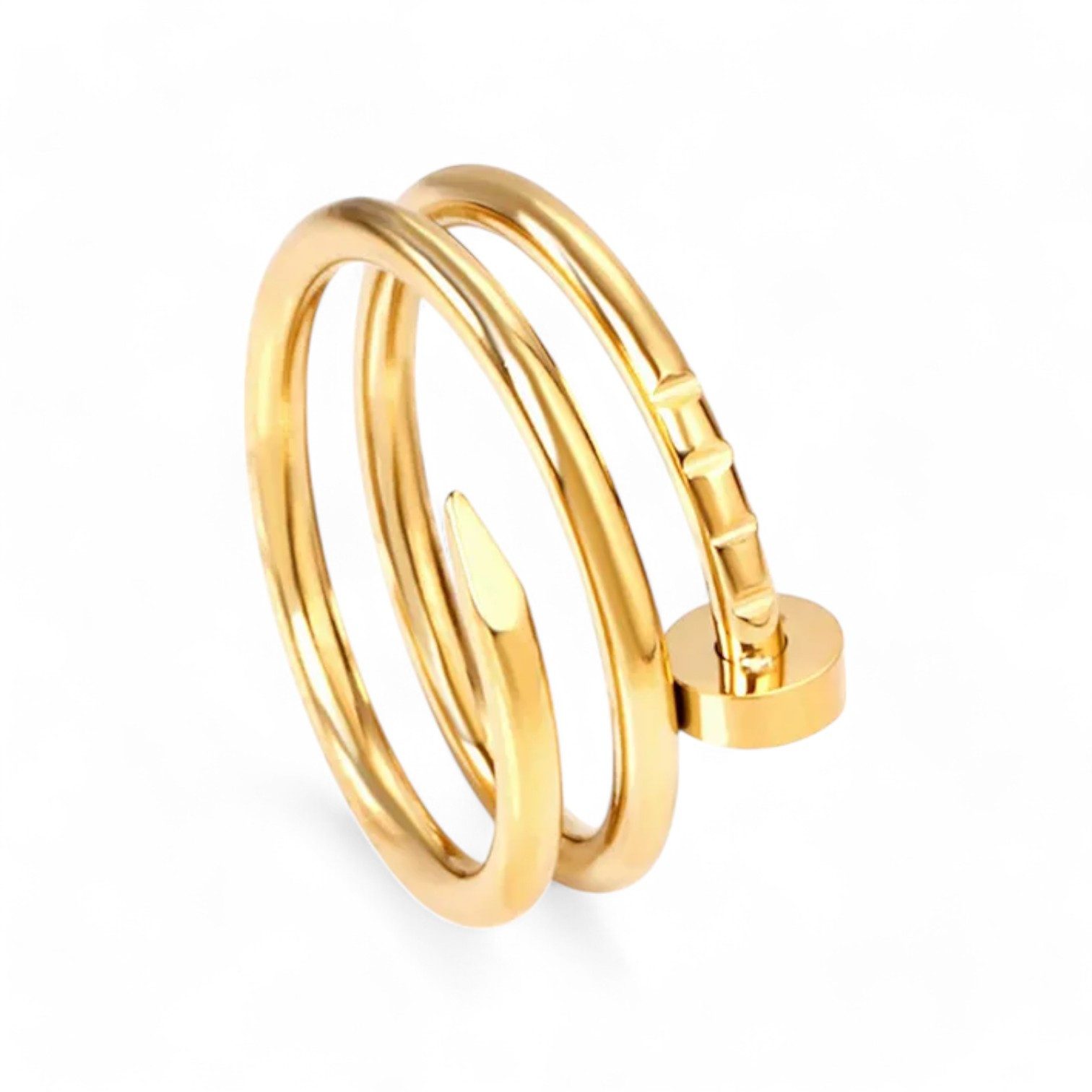 Eyecatcher Fingerring Nagel Ring Silber Gold oder Rosé Handwerker Ring, Nag günstig online kaufen