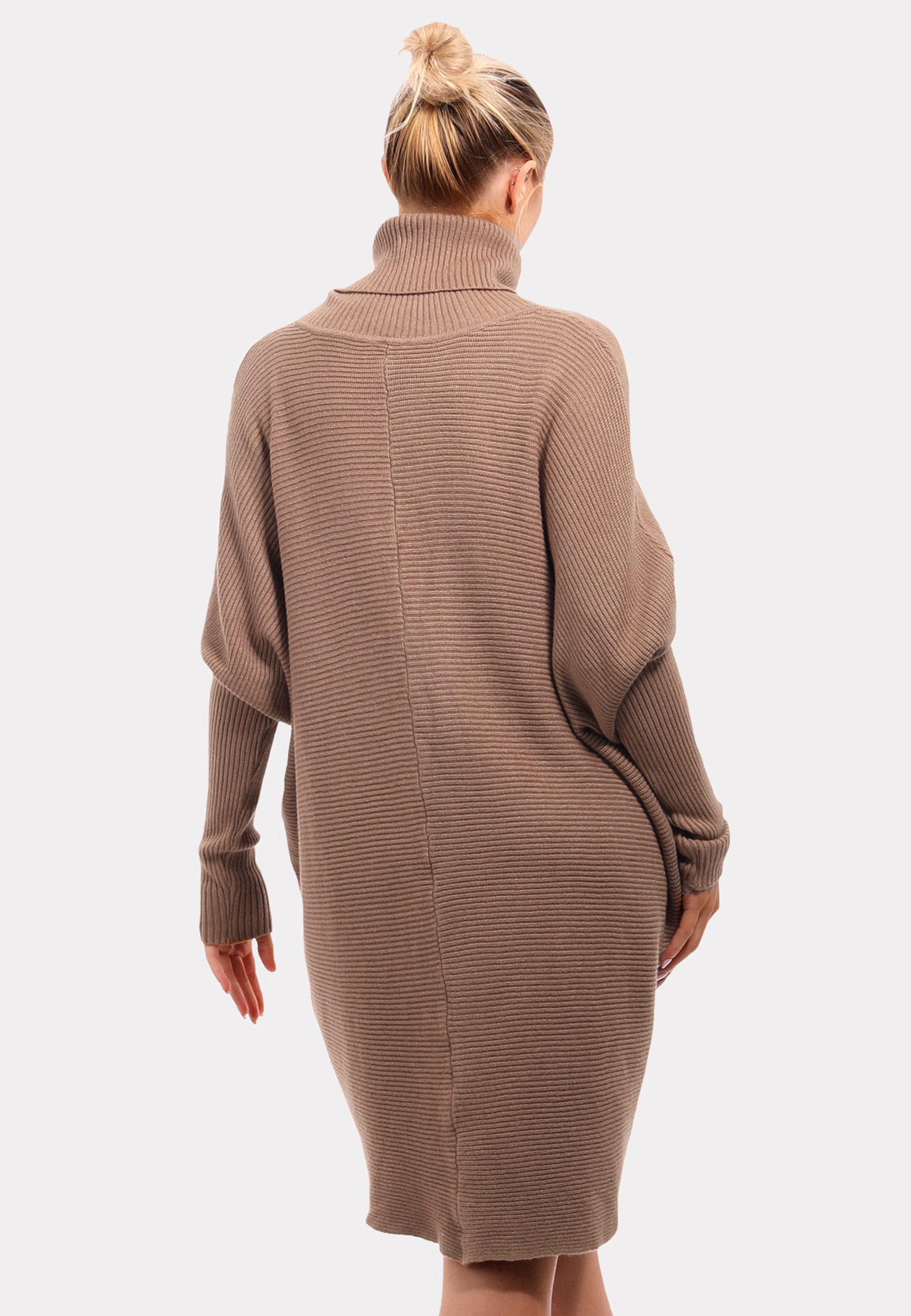 YC Fashion & Style Longpullover „Made in Italy – Oversize-Strickpullover mit Rollkragen“ (1-tlg) in Unifarbe, mit überschnittenen Schultern