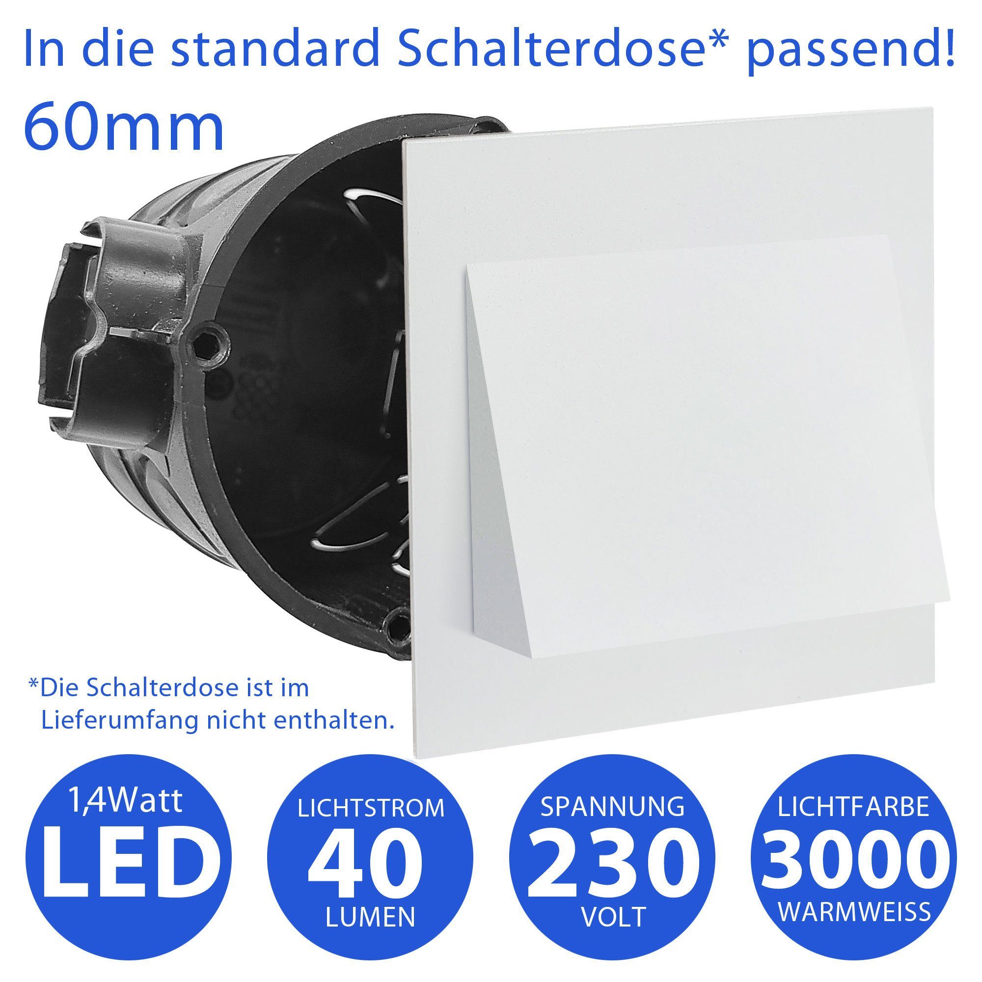 Maxkomfort LED Wandstrahler 6106, LED fest integriert, 3000K, Warmweiß, Tre günstig online kaufen