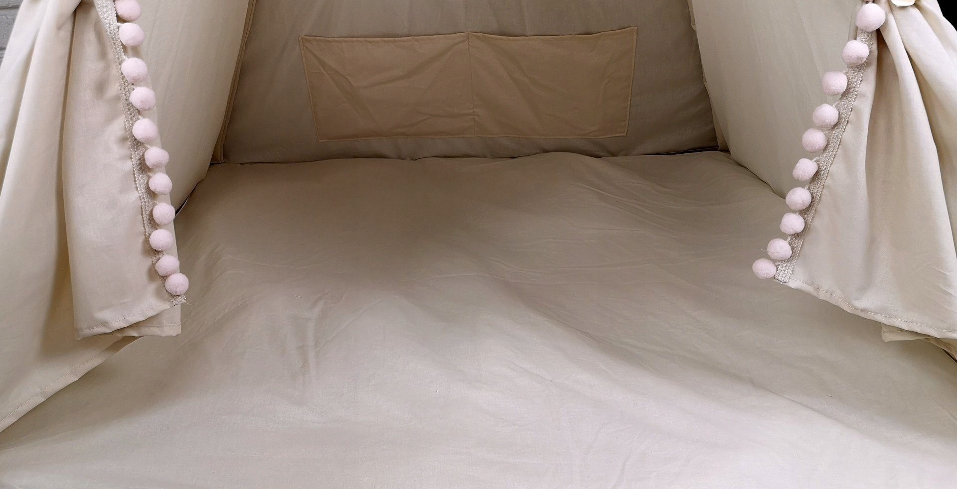 Pamek Tipi-Zelt Basic, Kinder Spielzelt, Teepee, Zelt mit Fenster, Tipizelt, Spielset, Personen: 2 (7 tlg), Sehr weiches und angenehmes Material