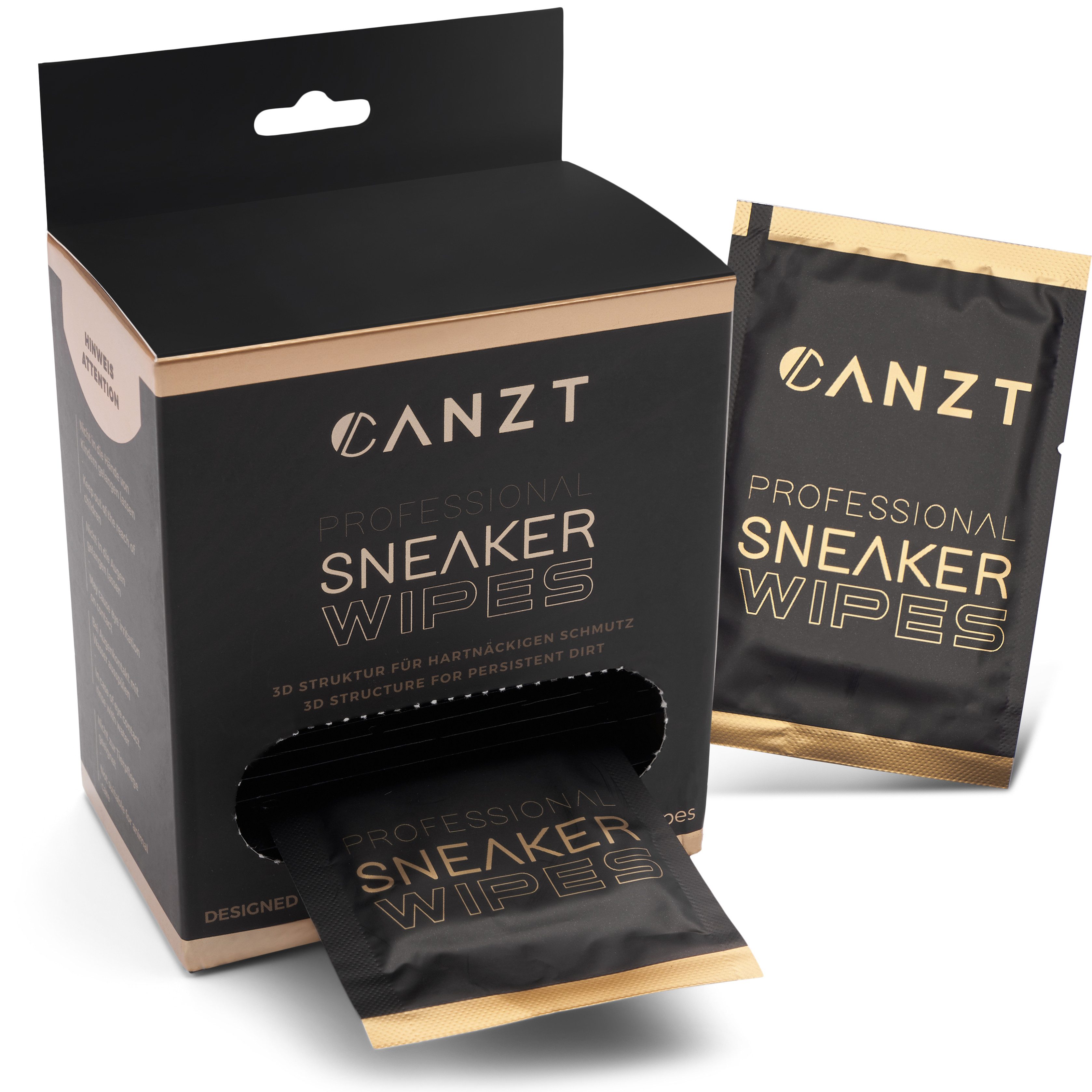 Canzt 30 Reinigungstücher für Schuhe – Sneaker Wipes für Leder & Stoff Reinigungstücher (1-tlg., 30 Sneaker Wipes)