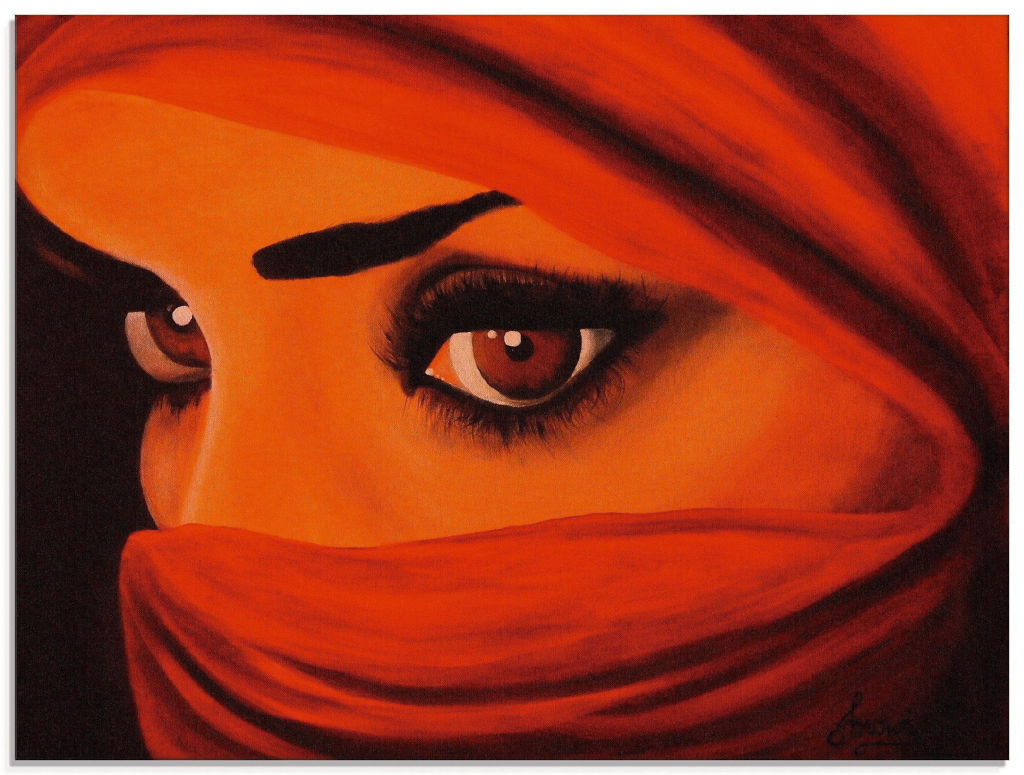 Artland Glasbild Tuareg-Die von Größen Verlassene, verschiedenen Frau in Gott (1 St)