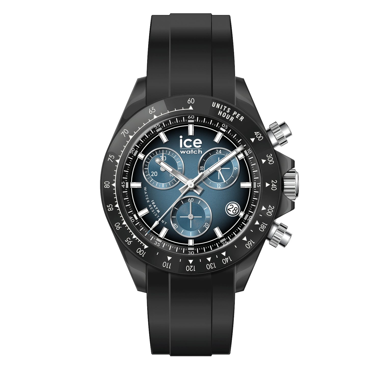 ice-watch Chronograph BEWATCH 025628, Quarzuhr, Armbanduhr, Herrenuhr, Silikonarmband, analog, Big Date