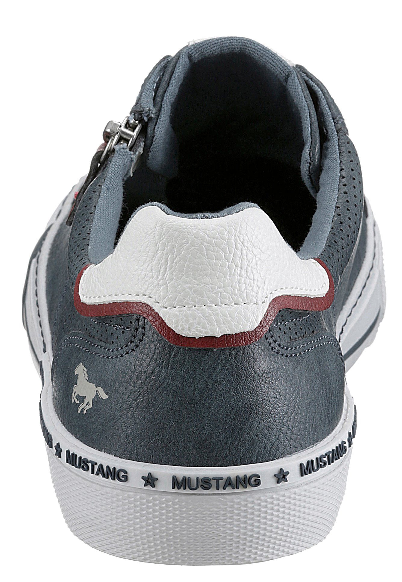 mit Mustang jeansblau Perforation Sneaker Shoes
