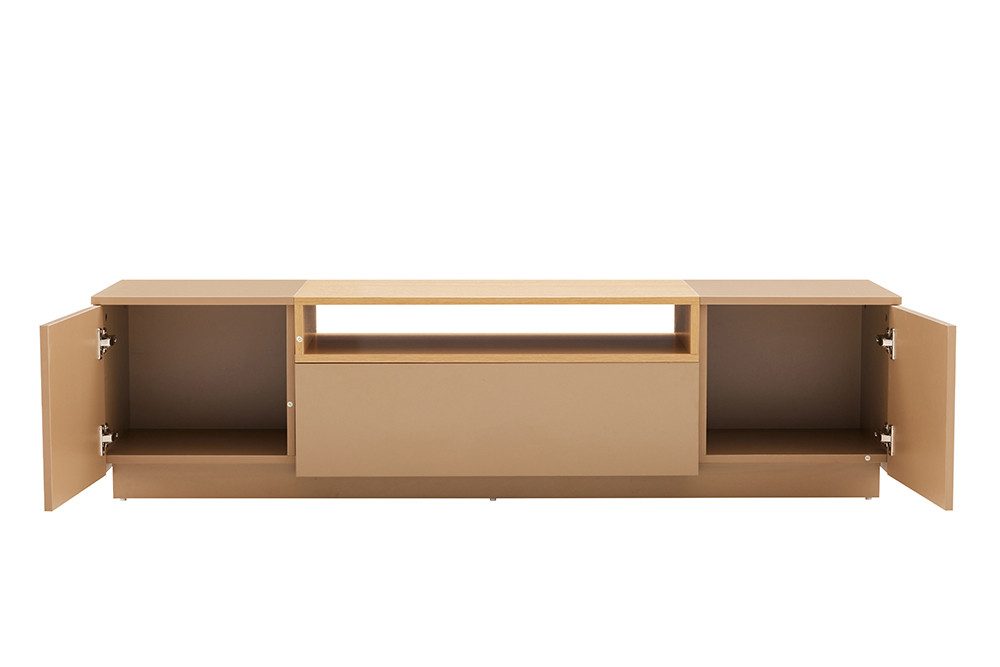 riess-ambiente TV-Board LOFT 160cm natur/greige - stehend, Eichen-Design, 3 Fächer, Schublade (Einzelartikel, 1 St), Sideboard mit Ablage & Stauraum- ideal für Flur, Wohnbereich & TV-Ecke