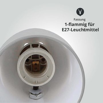 LED Universum Tischleuchte silber, E27, L112mm