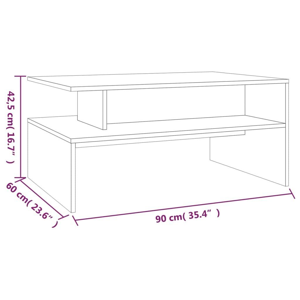 Grau vidaXL Sonoma Grau Sonoma 90x60x42,5 Sonoma Grau (1-St) Couchtisch cm Couchtisch Holzwerkstoff |