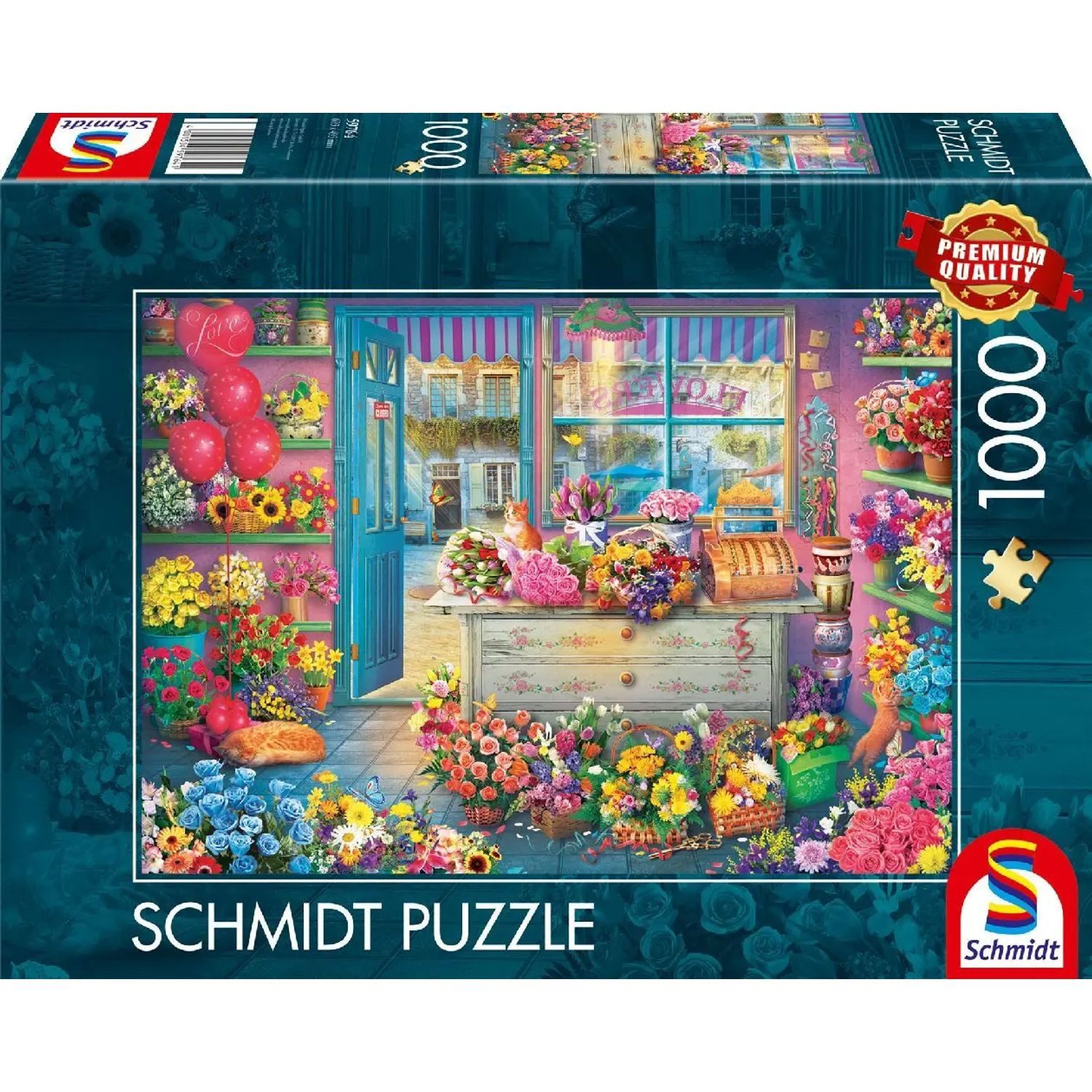 Schmidt Spiele Puzzle Bunter Blumenladen, 1000 Puzzleteile