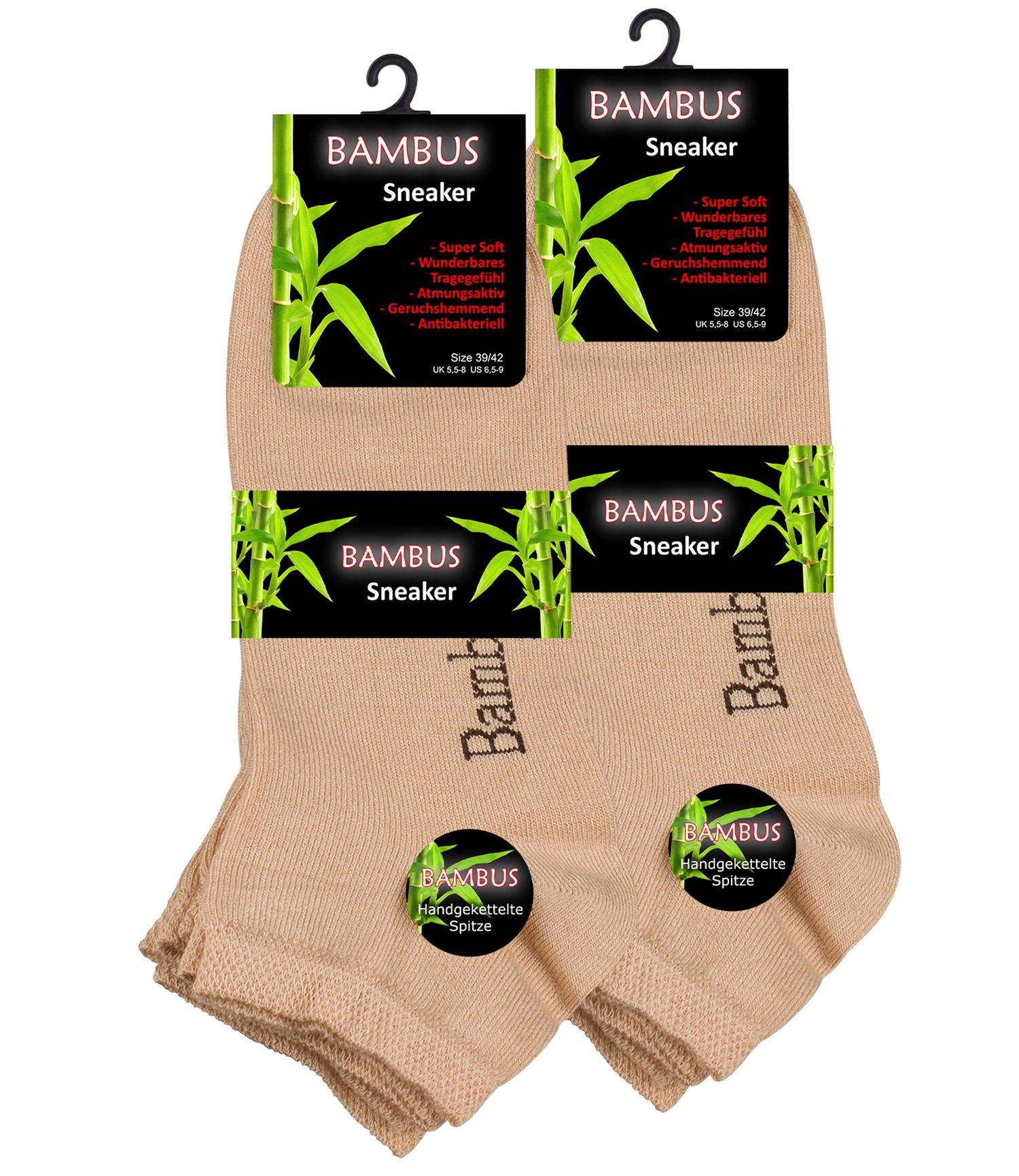 Vincent Creation® Sneakersocken (6-Paar) weich und atmungsaktiv durch Viskose – Bild 2 von 3