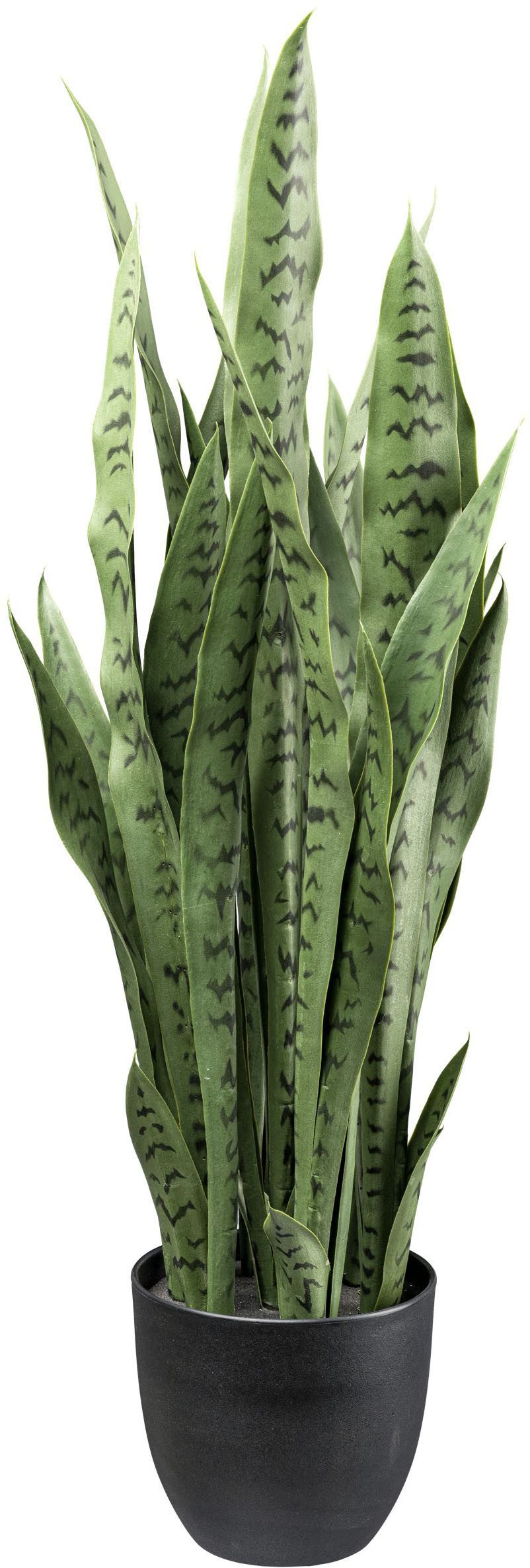 Künstliche Zimmerpflanze Sanseveria Grünpflanze, Creativ green, Höhe 110 cm, mit detailgetreuen Blättern