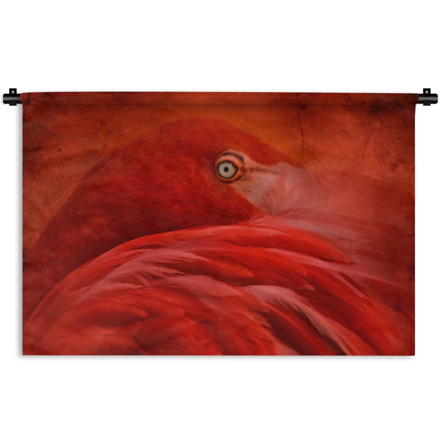 MuchoWow Wanddekoobjekt Tropisch Tiere, - Wanddeko Rot Schlafzimmer, für - Wohnzimmer, Kleid, - Kinderzimmer Wandbehang, Vogel