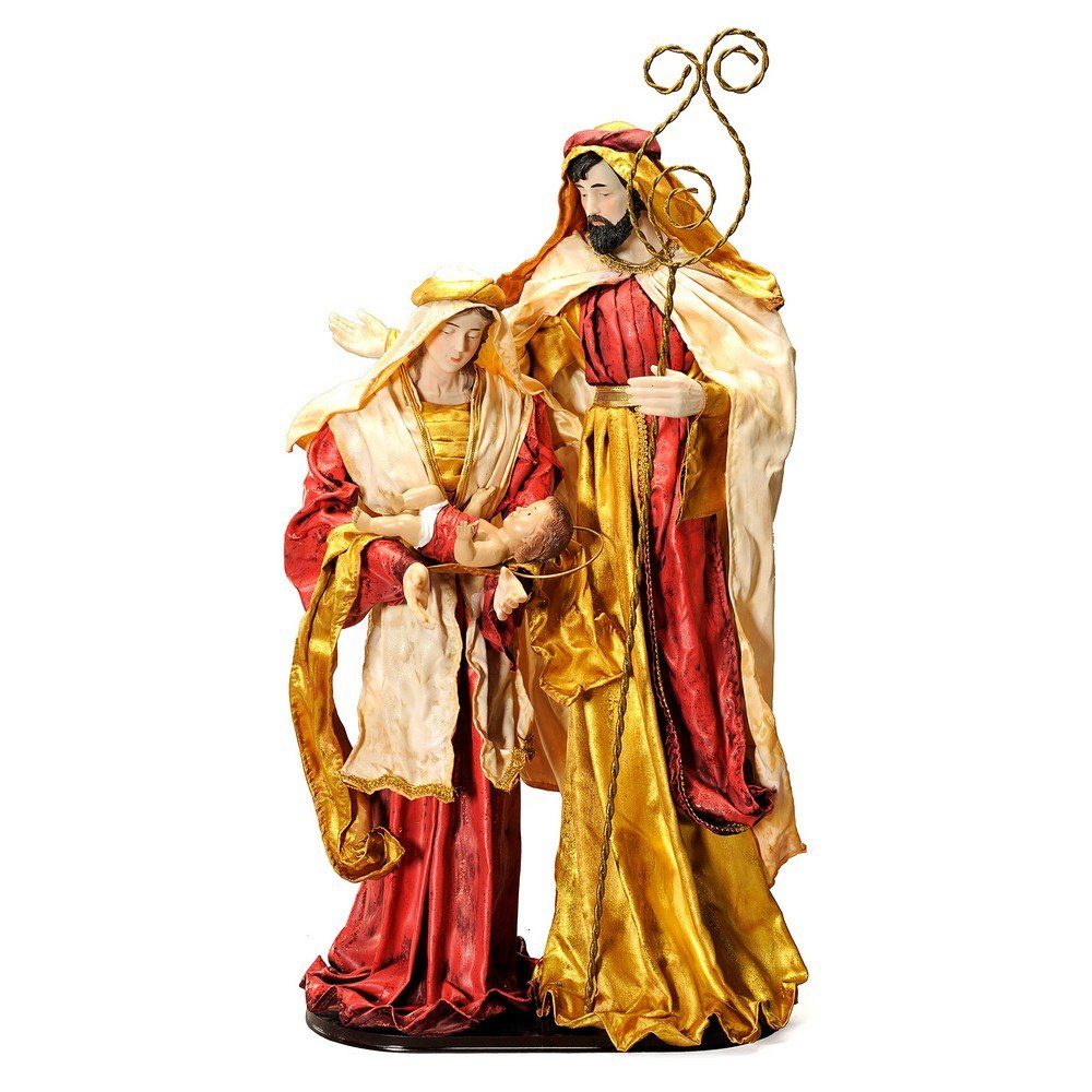 Bigbuy Christbaumschmuck Weihnachtsschmuck DKD Home Decor Rot Golden 48 x 28 x 90 cm