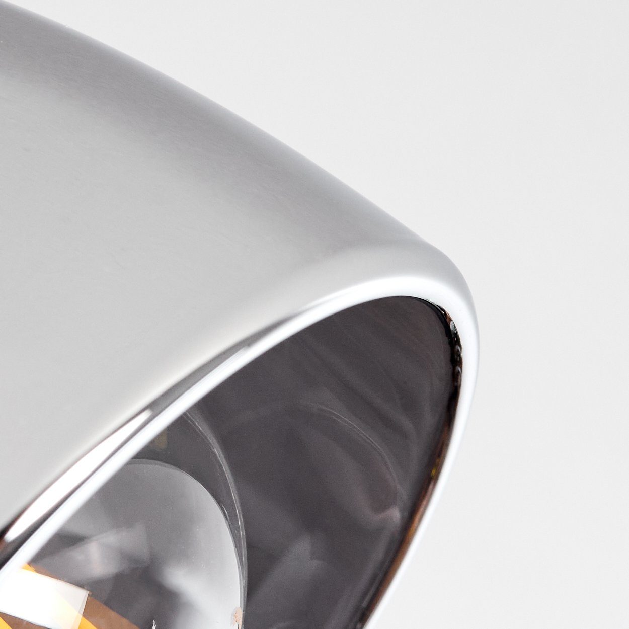3xE14 Leuchtmittel, Leuchte mit modernen Design Metall/Glas Schirmen Rauchglas, in Deckenlampe moderne im drehbaren hofstein »Buscoldo« Deckenleuchte aus aus Schwarz/Rauchfarben, ohne