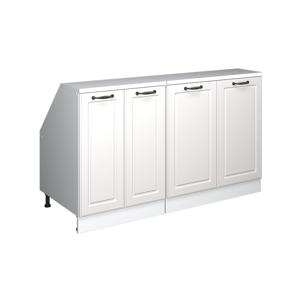 Vicco Kommode Rion, Weiß Landhaus/Weiß, 140 cm 2er Set Schrankkorpuss 60 cm Tiefe (2 St)
